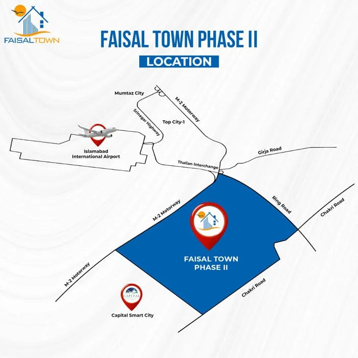 Faisal Town Phase 2 location